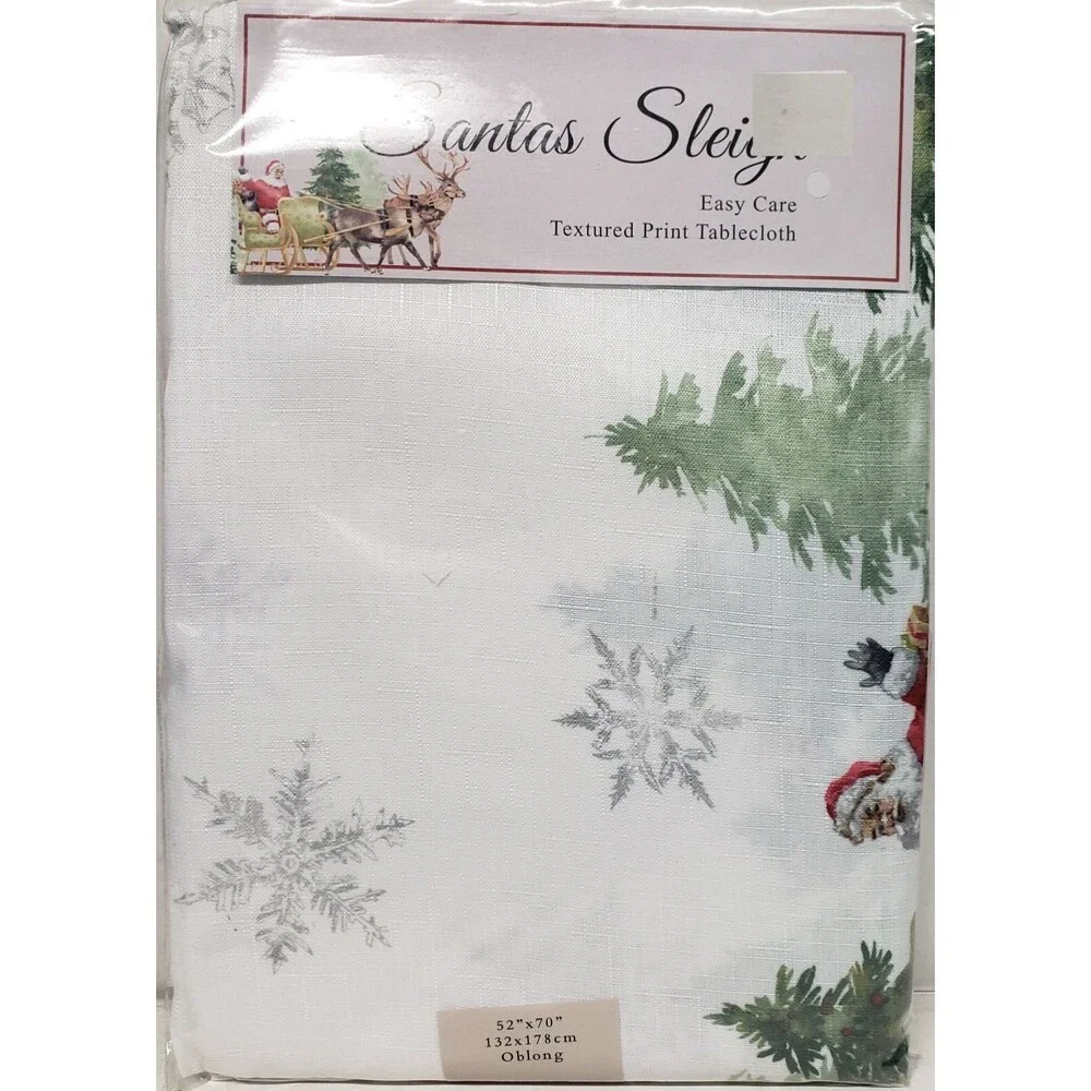 Printed Linen Tablecloth 52